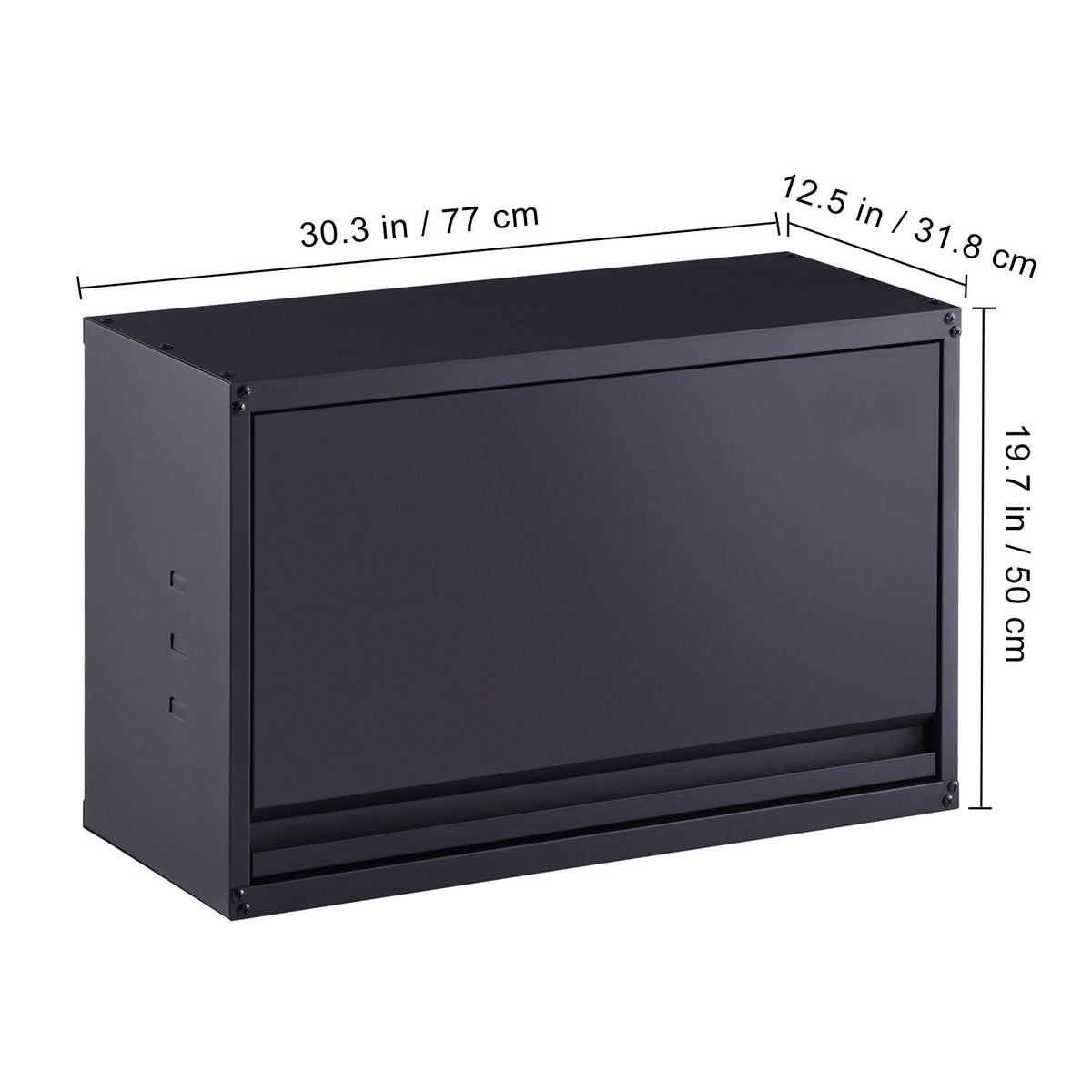 Metal Storage Cabinet, 120lbs Load Capacity per Shelf, 20'' Tall Wall-Mounted Powder-Coating Steel Garage Cabinet with Adjustable Shelf, Press to Lock & Open Door, Perfect for Office Home Garage