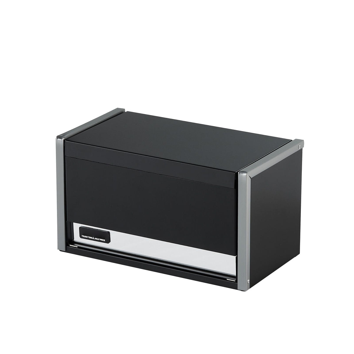 Metal Tool Box, 8.6-inch, Portable Metal Tool Box with 3 Drawers, Small Tool Chest with EVA Liners and PP Feet Pads, Heavy-Duty Steel With Ball Bearing Opening and Powder Coated Finish, Black