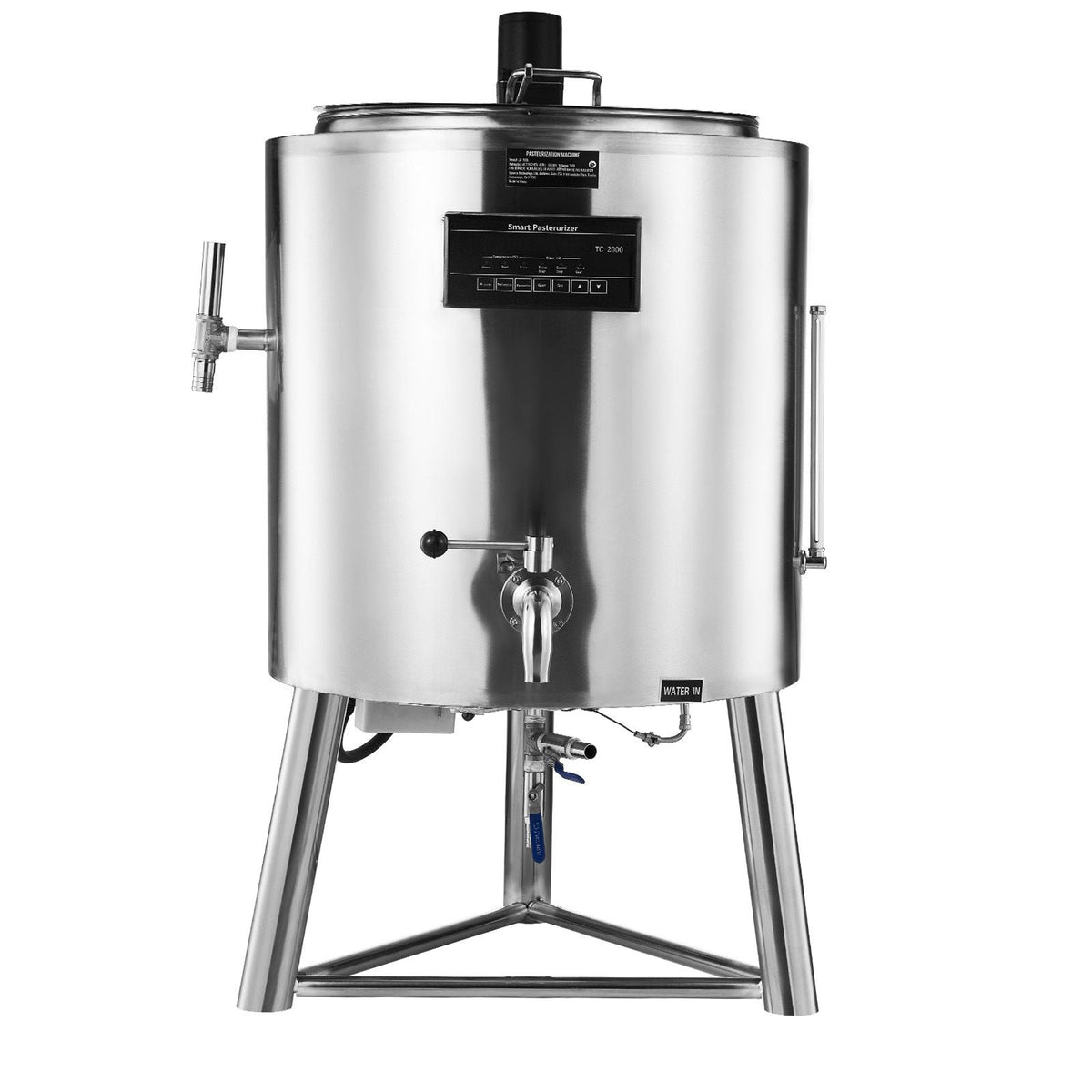 Milk Pasteurizer 100L, Commercial Milk Pasteurization Machine, Food Grade 304 Stainless Steel, Professional Pasteurization with Time and Temperature Control, for Milk Juice Yogurt Sterilization