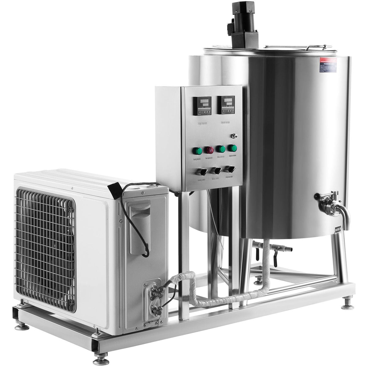 Milk Pasteurizer 150L, Commercial Milk Pasteurization Machine, Food Grade 304 Stainless Steel, Professional Pasteurization with Time and Temperature Control, for Milk Juice Yogurt Sterilization