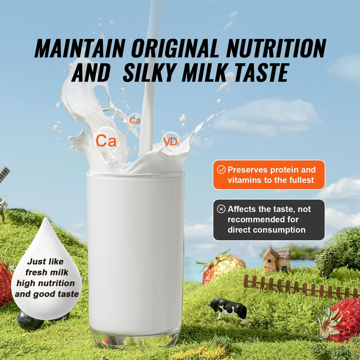 Milk Pasteurizer 30L, Commercial Milk Pasteurization Machine, Food Grade 304 Stainless Steel, Professional Pasteurization with Time and Temperature Control, for Milk Juice Yogurt Sterilization