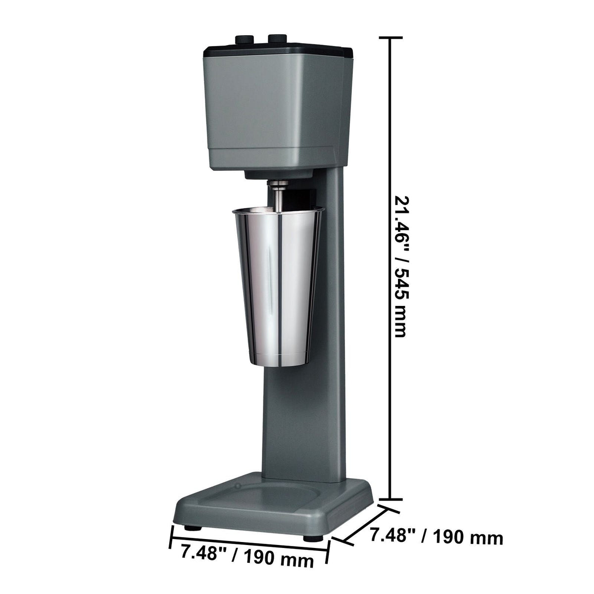 Milkshake Maker Machine, 375W Commercial Milk Shake Maker Mixer, Single Head Drink Mixer Blender Machine, 3-Speed Milkshake Blender with 27.7oz Stainless Steel Cup for Commercial