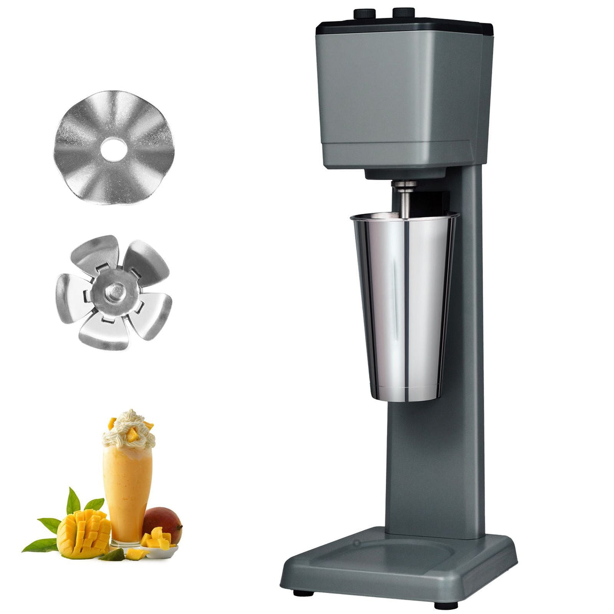 Milkshake Maker Machine, 375W Commercial Milk Shake Maker Mixer, Single Head Drink Mixer Blender Machine, 3-Speed Milkshake Blender with 27.7oz Stainless Steel Cup for Commercial