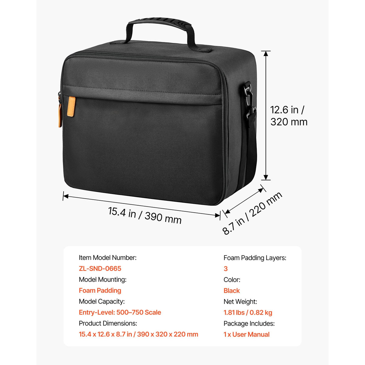 Miniature Storage Carrying Figure Bag, Fits for 1:500-1:750 Scale Models, Miniature Transport Bag with Adjustable Shoulder Strap, 3 Foam Layers for Large Storage Capacity (Minis Not Included)
