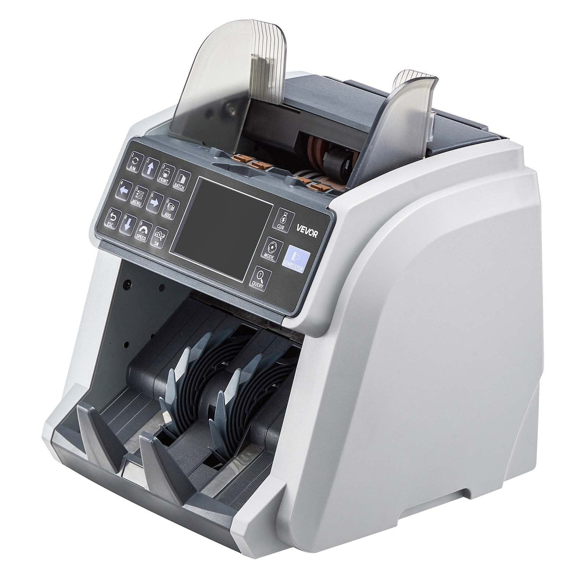Money Counter Machine, Mixed Denomination Bill Cash Counter with CIS/UV/MG/IR/DD/DBL/HLF/CHN Counterfeit Detection, Multi-Currency Support, Money Counting Machine with External Display