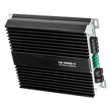 Monoblock Car Amplifier, 1200W RMS MAX, 1/2/4 Ohm Stable, 1-Channel Class D Car Audio Amplifier with Remote Subwoofer Level Control, Low Pass Filter, Bass Boost & Phase Shift, Volume Controller