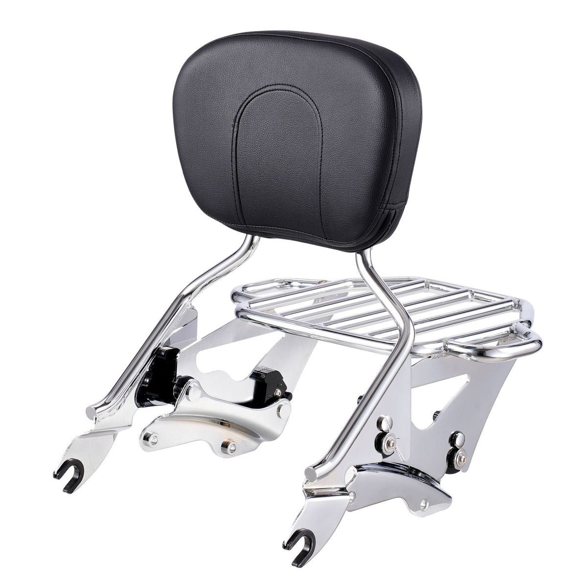 Motorcycle Backrest Sissy Bar with Luggage Rack, Compatible with Harley-Davidson Touring Models, Street Glide, Road Glide, and Road King, Detachable Passenger Backrest for Motorcycles
