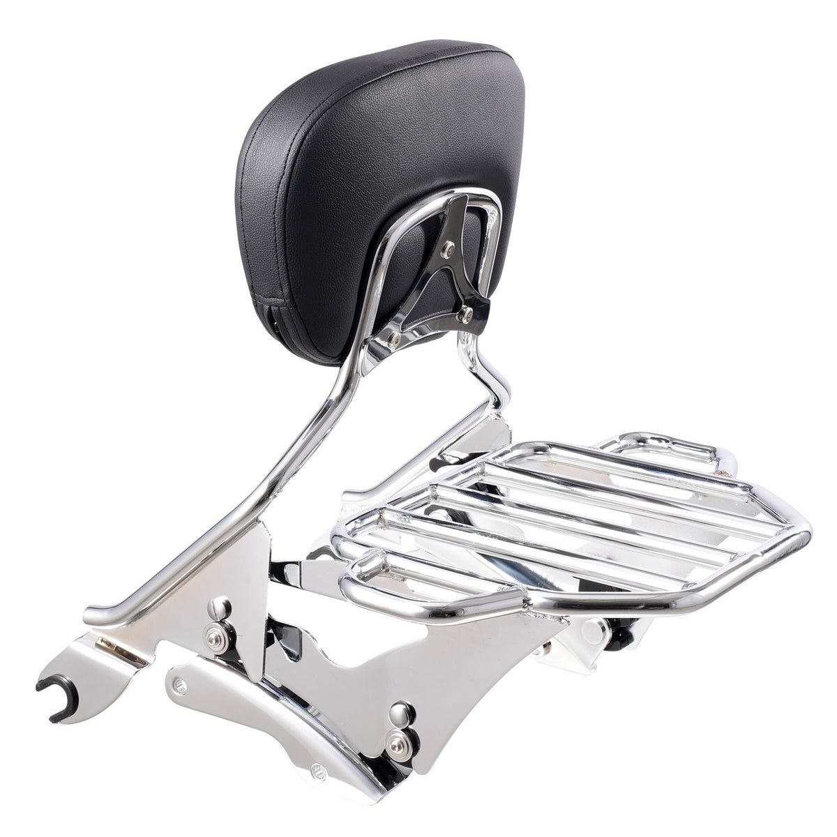Motorcycle Backrest Sissy Bar with Luggage Rack, Compatible with Harley-Davidson Touring Models, Street Glide, Road Glide, and Road King, Detachable Passenger Backrest for Motorcycles