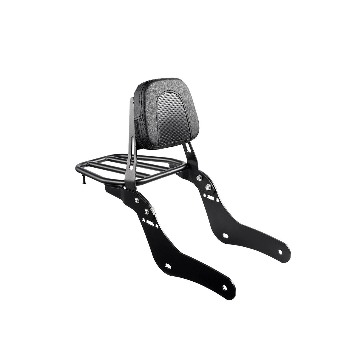 Motorcycle Backrest Sissy Bar with Luggage Rack, Compatible with Honda Rebel CMX 1100 2021-2022, 18-Inch Height, Removable Passenger Backrest, Durable Metal Frame with Leather Pad, Black