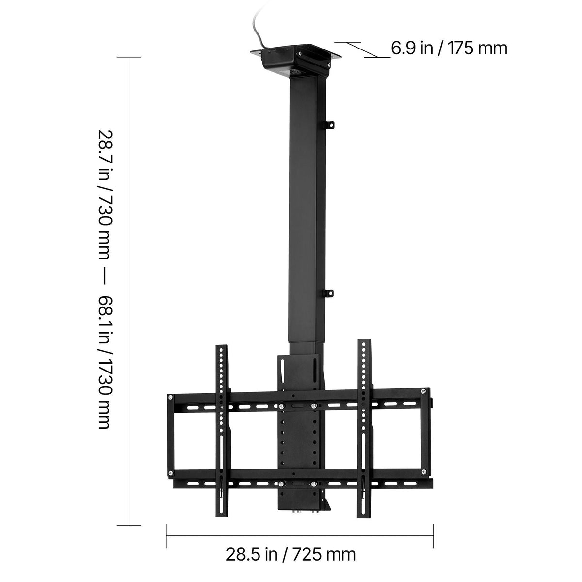 Motorized Ceiling TV Mount, TV Wall Mount for 32 to 55 Inch TV, Electric Adjustable Ceiling TV Mount, Motorized Flip Down TV Mount Bracket with Max VESA 24 x 16 in, Fits TVs Up to 120 lbs