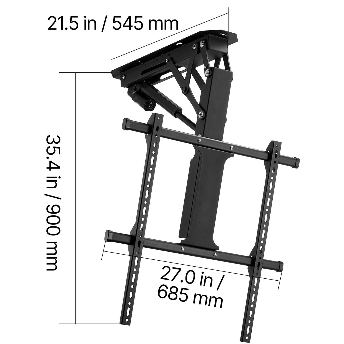 Motorized Ceiling TV Mount, TV Wall Mount for 32 to 65 Inch TV, Electric Adjustable Ceiling TV Mount, Motorized Flip Down TV Mount Bracket with Max VESA 24 x 24 in, Fits TVs Up to 88 lbs