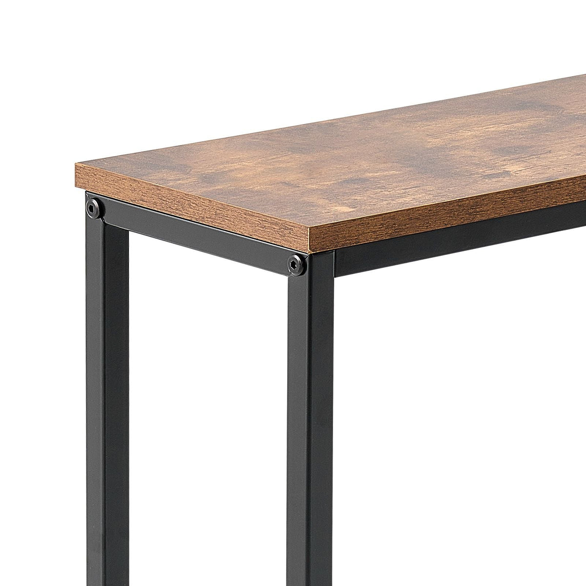 Narrow Console Table, 70.9" Behind Couch Table with Power Outlets, 1-Tier Long Entryway Table, Narrow Sofa Table with Metal Frame and Charge Station, for Entryway, Hallway, Living Room