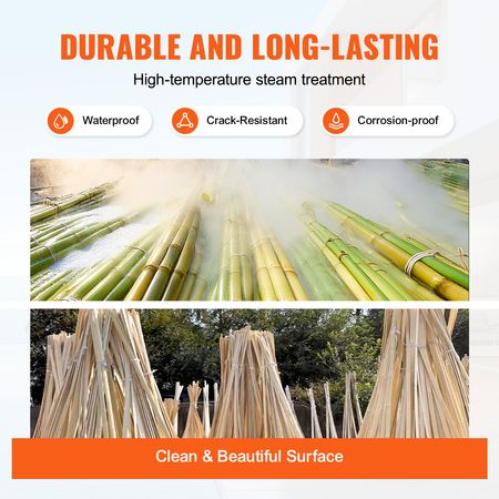Natural Bamboo Privacy Fence Screen, Eco-Friendly Privacy Bamboo Slat Fence, 6 ft H x 16 ft L Decorative Bamboo Screen Panel, for Garden, Backyard, Balcony, Patio, Pool Side