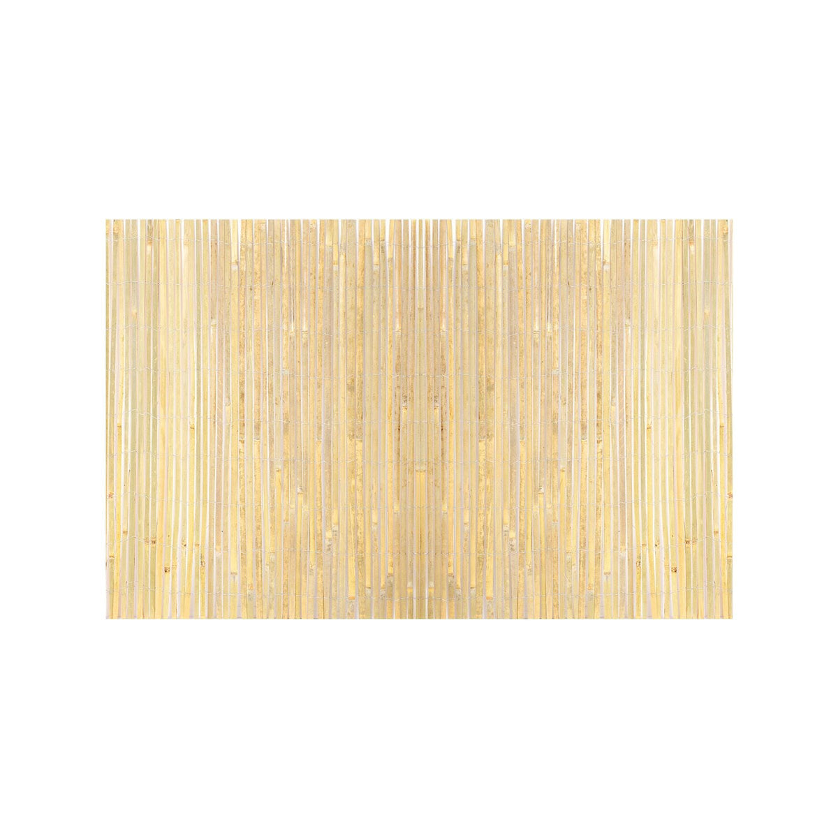 Natural Bamboo Privacy Fence Screen, Eco-Friendly Privacy Bamboo Slat Fence, 6 ft H x 16 ft L Decorative Bamboo Screen Panel, for Garden, Backyard, Balcony, Patio, Pool Side