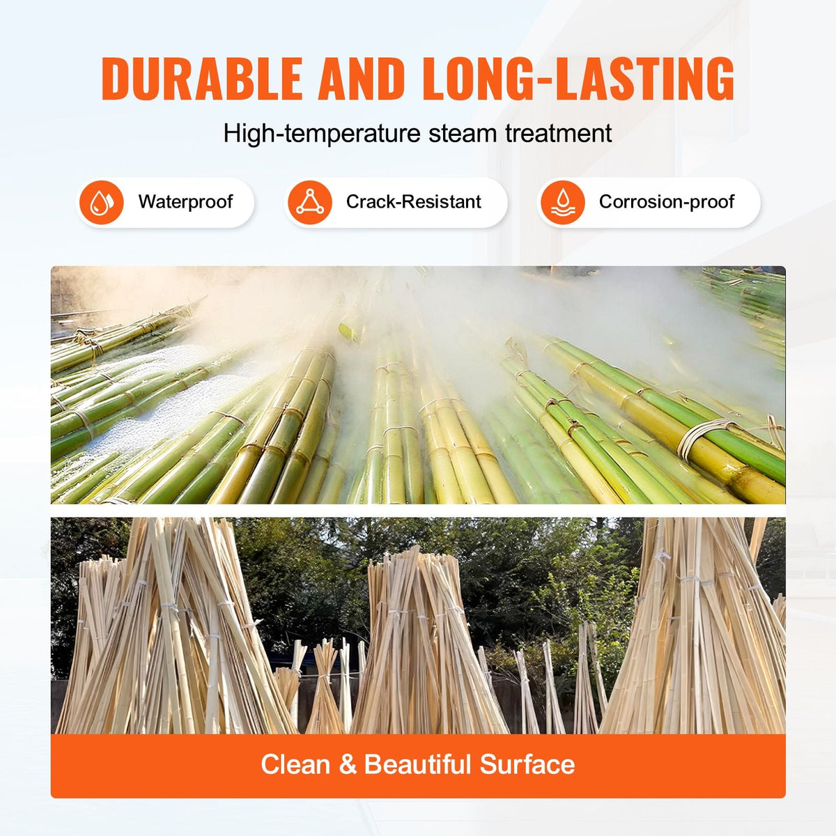 Natural Bamboo Slat Screening, Eco-Friendly Privacy Bamboo Slat Fence, 3 ft H x 19.6 ft L Decorative Bamboo Screen Panel, for Garden, Backyard, Balcony, Patio, Pool Side