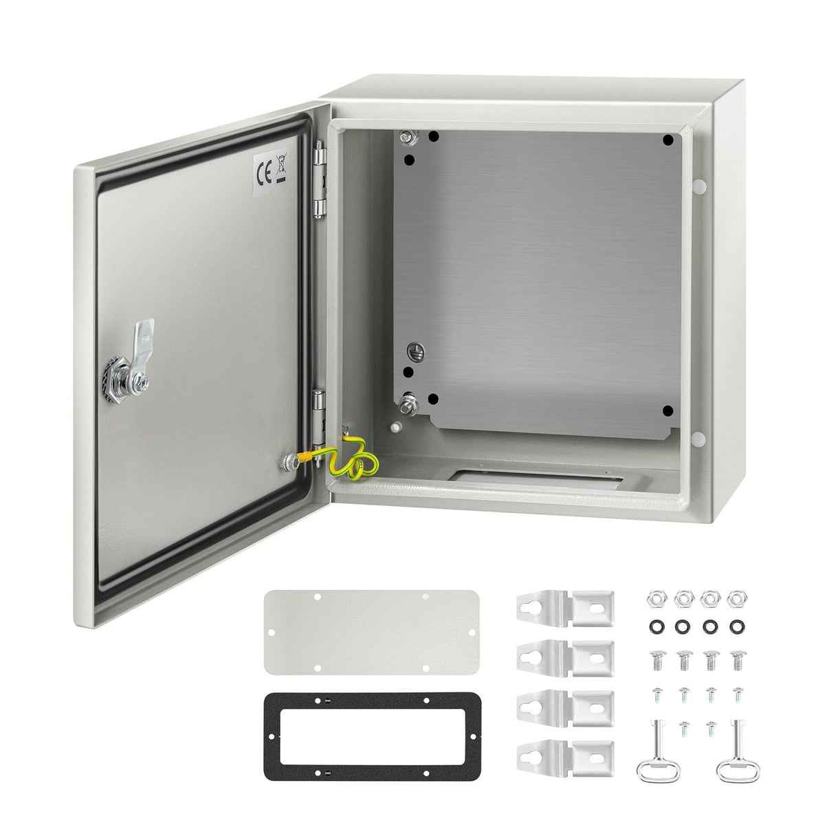 NEMA Steel Enclosure, 12 x 12 x 6\'\' NEMA 4X Steel Electrical Box, IP66 Waterproof & Dustproof, Outdoor/Indoor Electrical Junction Box, with Mounting Plate