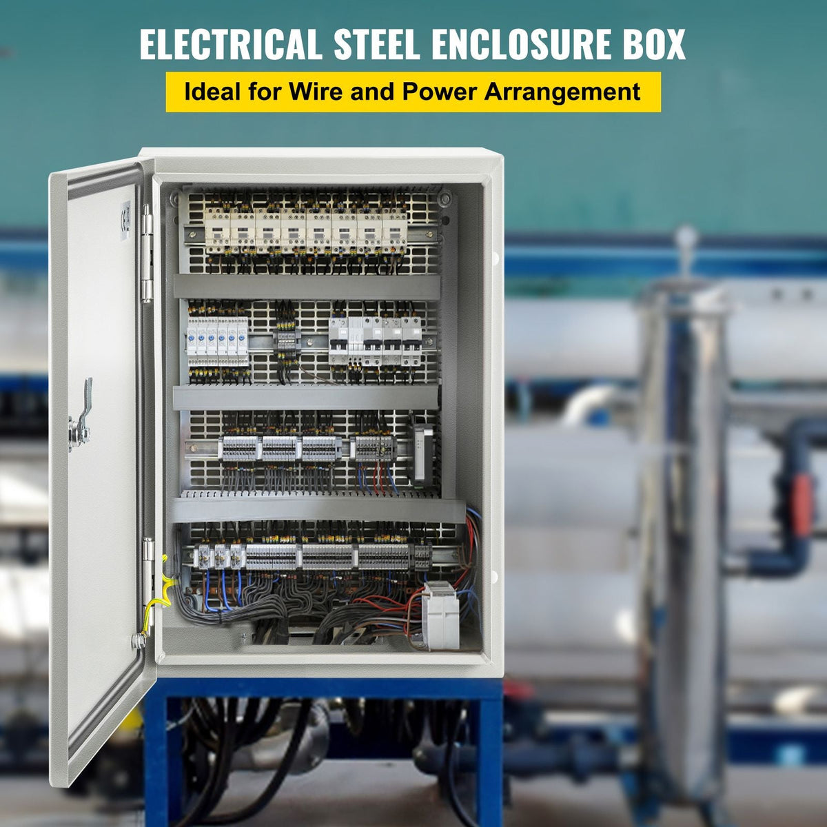 NEMA Steel Enclosure 12×8×6,NEMA 4X Steel Electrical Box,IP66 Waterproof & Dustproof,Outdoor/Indoor Electrical Junction Box,with Mounting Plate