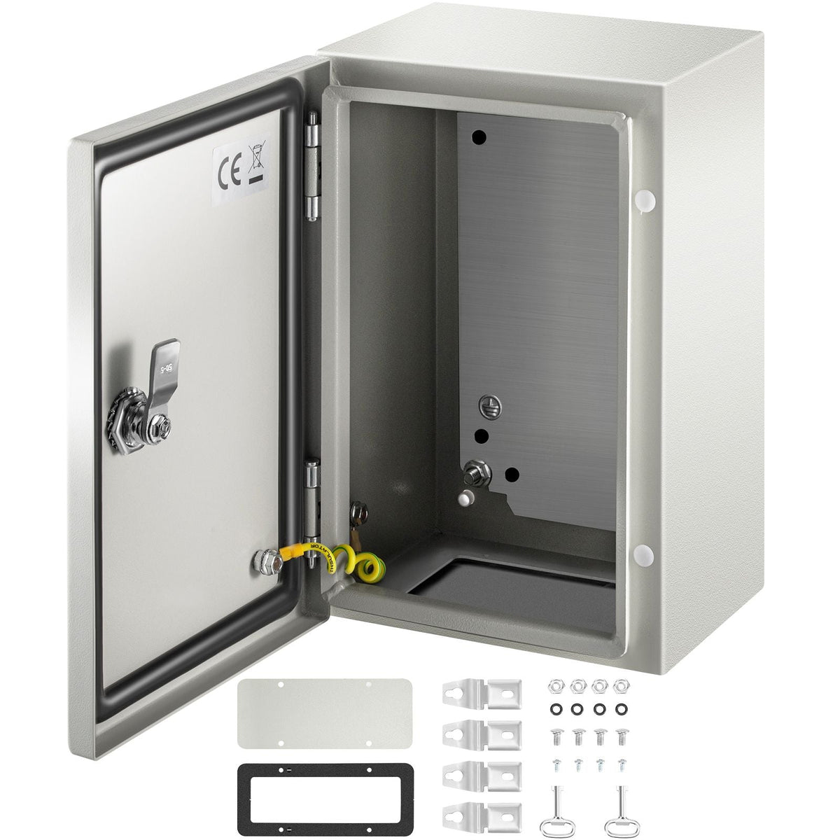 NEMA Steel Enclosure 12×8×6,NEMA 4X Steel Electrical Box,IP66 Waterproof & Dustproof,Outdoor/Indoor Electrical Junction Box,with Mounting Plate