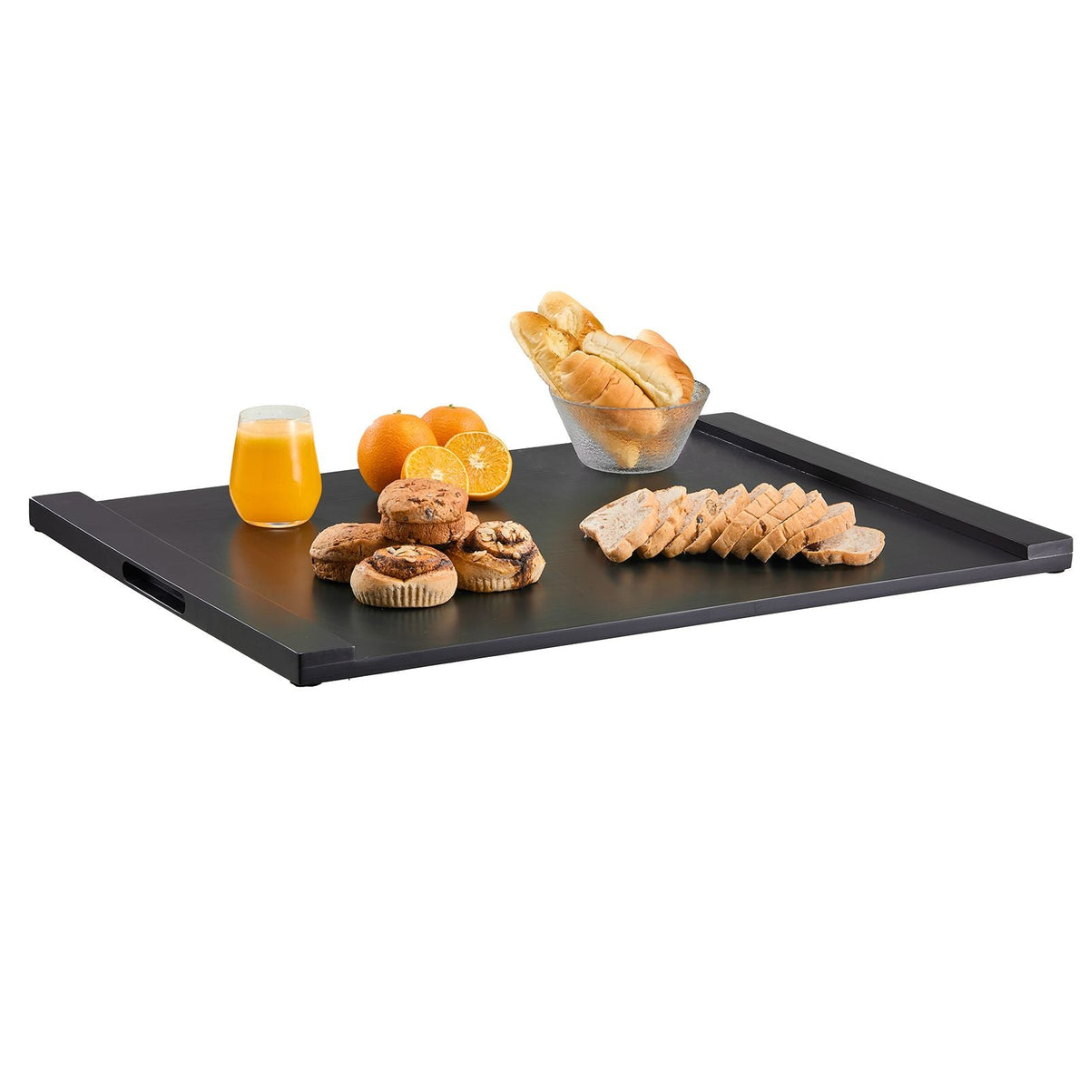 Noodle Board Stove Cover, Stove Top Covers for Gas Burners & Electric Stove, Pine Wood Cutting Board with Built-in Handles, RV Stovetop Cover/ Kitchen Sink Cover for Counter Space & Tray, Black