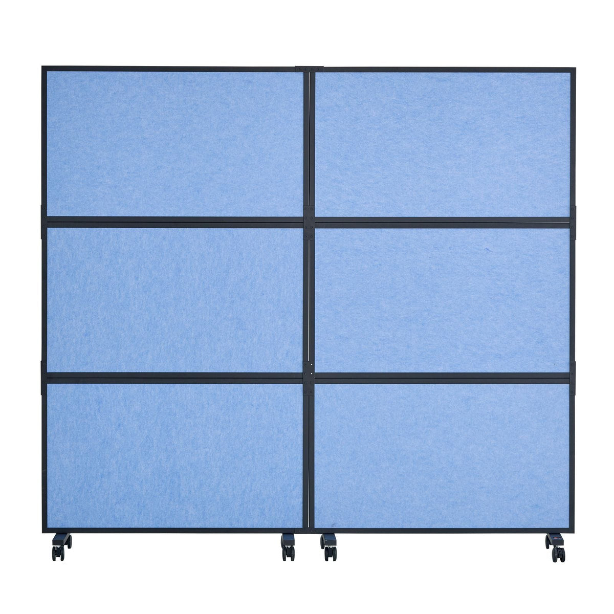 Office Divider, 2 Panel Office Partition, Freestanding Office Divider Wall Partition & Privacy Divider Reduce Noise and Room Separation, Light Blue