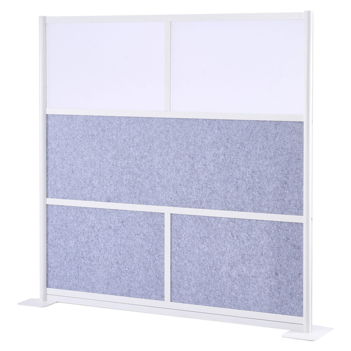 Office Divider Privacy Partition, 1-Pack, 70" x 70" Modular Wall Room Divider, PET Workstation Cubicle Partition with Frosted Windows, Freestanding Privacy Panel Wall for Office Library