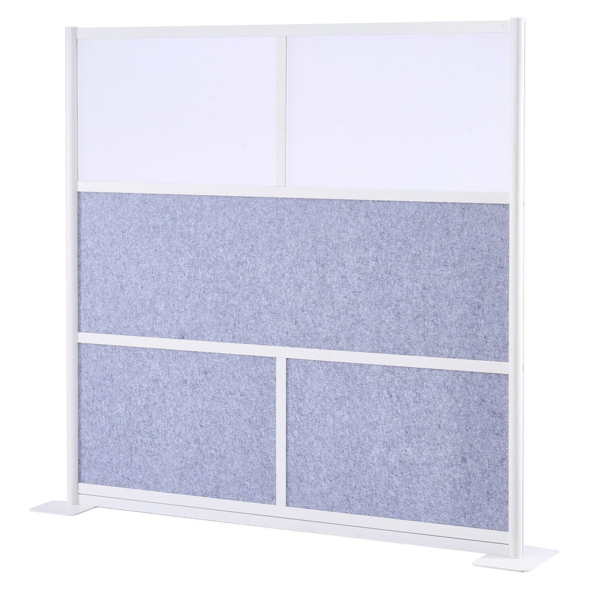 Office Divider Privacy Partition, 1-Pack, 70" x 70" Modular Wall Room Divider, PET Workstation Cubicle Partition with Frosted Windows, Freestanding Privacy Panel Wall for Office Library