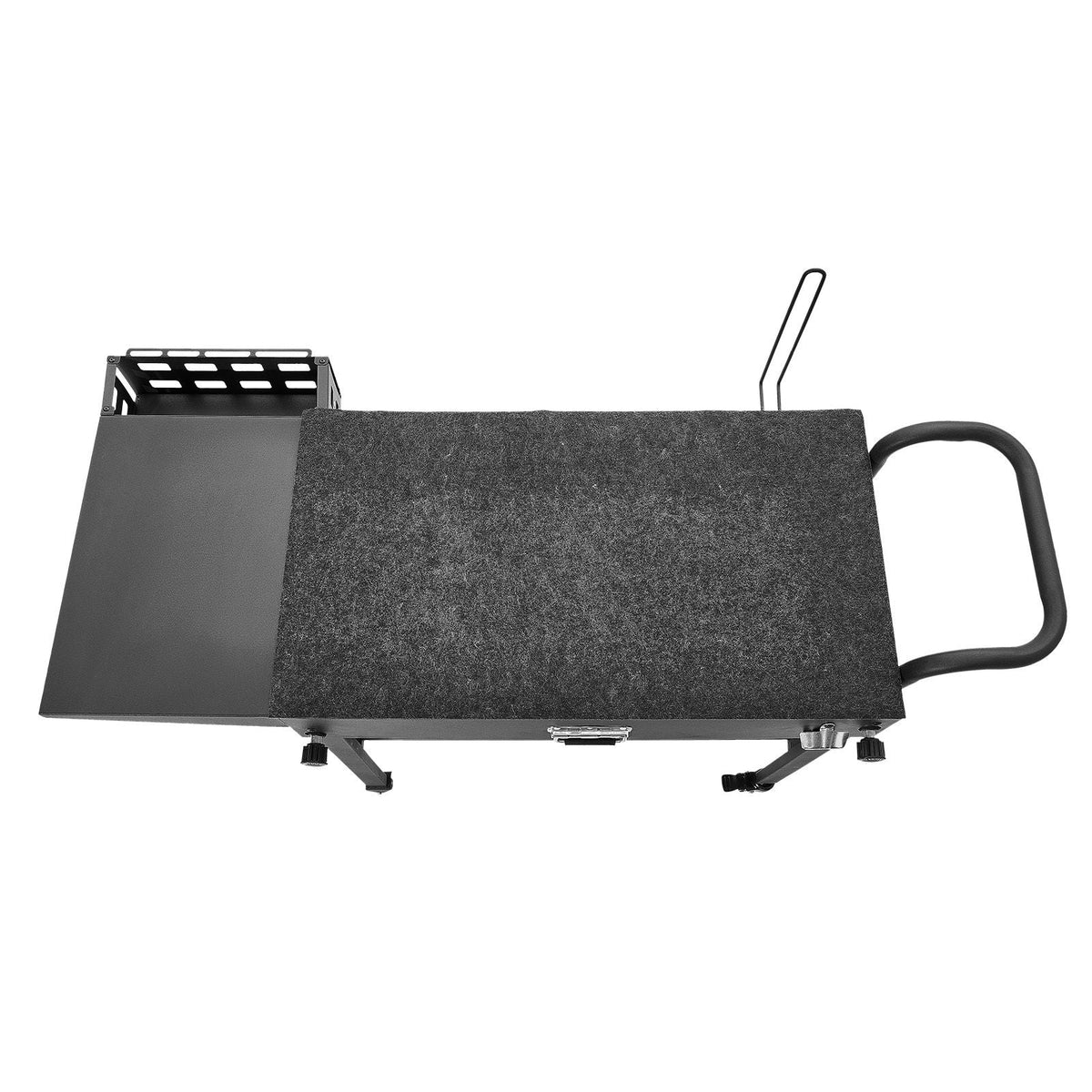 Outdoor Grill Cart, 31.0 x 17.0 inch Tabletop Size Grilling Table, Foldable Outdoor Cooking Table with Tissue Holder, Hooks, Wheels, Side Table, BBQ Prep Tables for Picnic, Kitchen, Courtyard