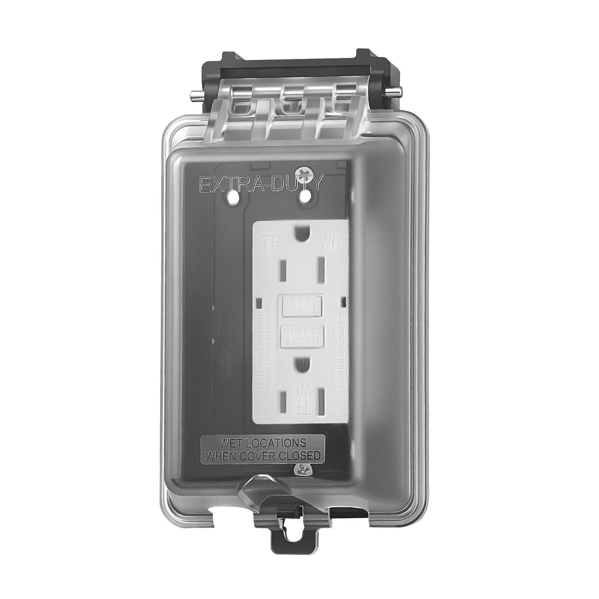 Outdoor Outlet Cover, 1-Gang Weatherproof Electrical Outlet Cover with Lockable Design, High-Strength PC Material, 6-in-1 Outside Receptacle Socket, Horizontal/Vertical for Easy Installation