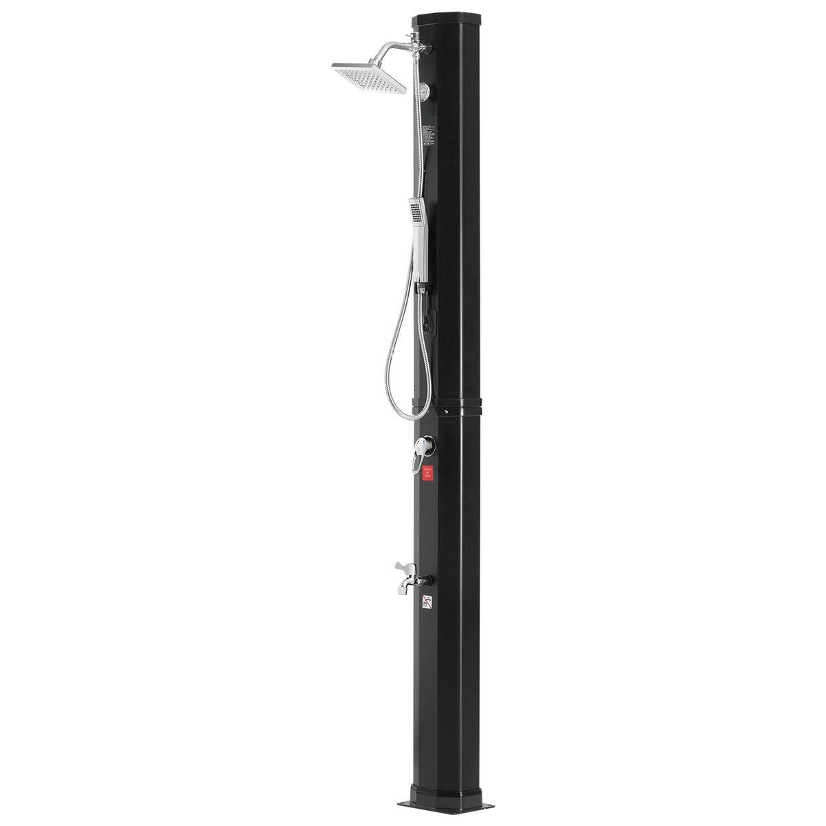 Outdoor Solar Heated Shower, 10.57 Gallon Poolside Shower Kit with 2 Shower Head and Foot Shower Tap, Handheld/Hanging Two Modes Fast Assembly for Outdoor Backyard Poolside Beach Spa
