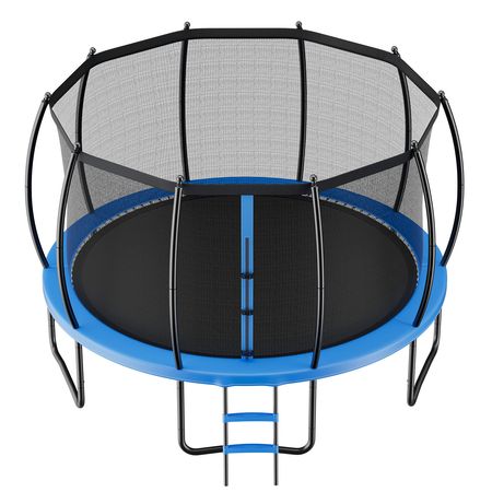 Outdoor Trampoline, 16FT Recreational Trampoline, ASTM Approved Trampolines with Enclosure Net & Thickened Pad, Max 475 lbs Weight Capacity, Anti-Rust Backyard Trampolines for Kids & Adults