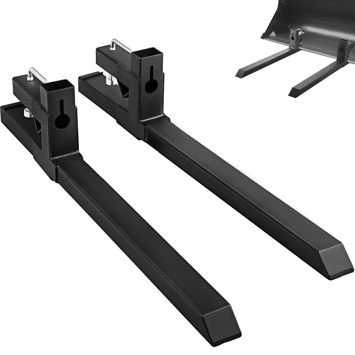 Pallet Forks 2000lbs Capacity Tractor Forks for Loader Tractor Skid Steers