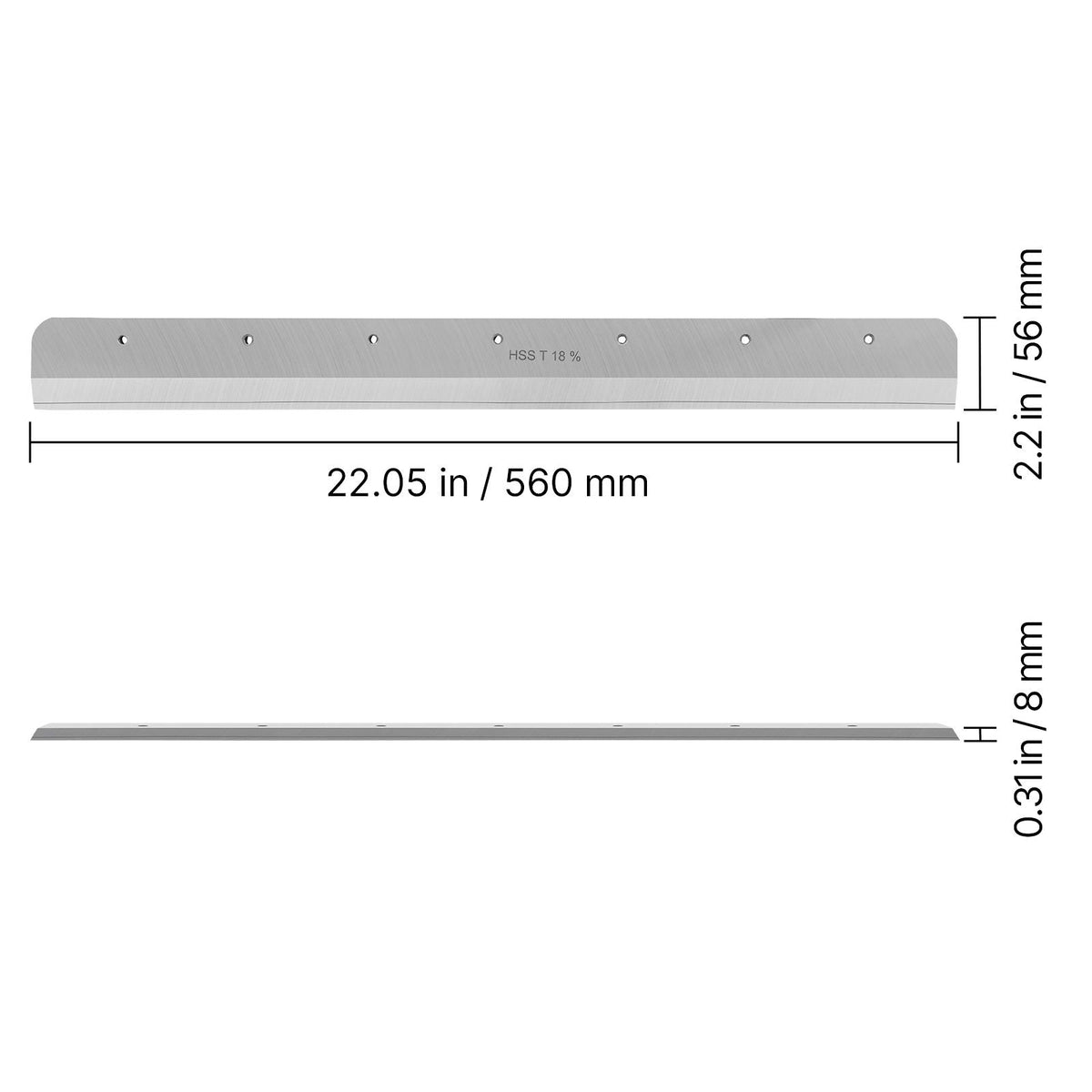 Paper Cutter Blade, Heavy Duty Steel Blade Replacement Suitable for Professional Cutter E490T, Paper Trimmer Machine Spare Blade,560 x 56 x 8 mm