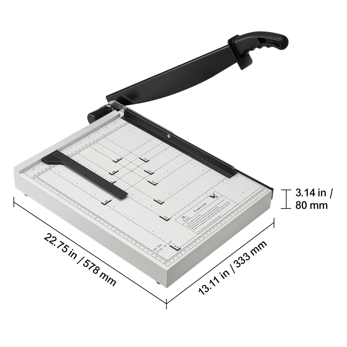 Paper Cutter, Guillotine Trimmer, 15" Cut Length, 16 Sheets Capacity, Heavy Duty Guillotine Paper Cutter with Guard Rail/Blade Lock for Cardstock/Cardboard, Paper Trimmer for Home Office School