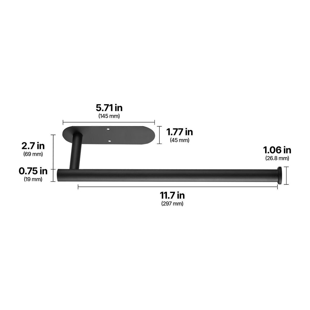Paper Towel Holder Under Cabinet, High-Quality Stainless Steel Paper Towel Holder, Self Adhesive or Drilling Paper Towel Holder Wall Mount for Kitchen, Bathroom, Pantry