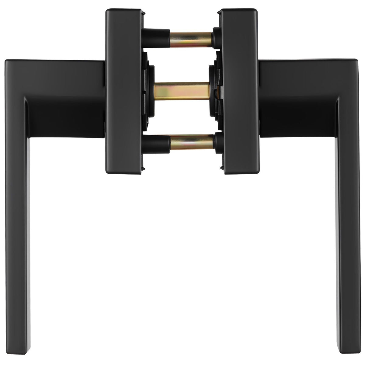 Passage Door Handle, 1 Pack Matte Black Door Lever, Left or Right Handing Reversible Lever Non-Locking, 45° Rotation to Open, Universal Square Interior for Hallways, Closets, Meeting Spaces
