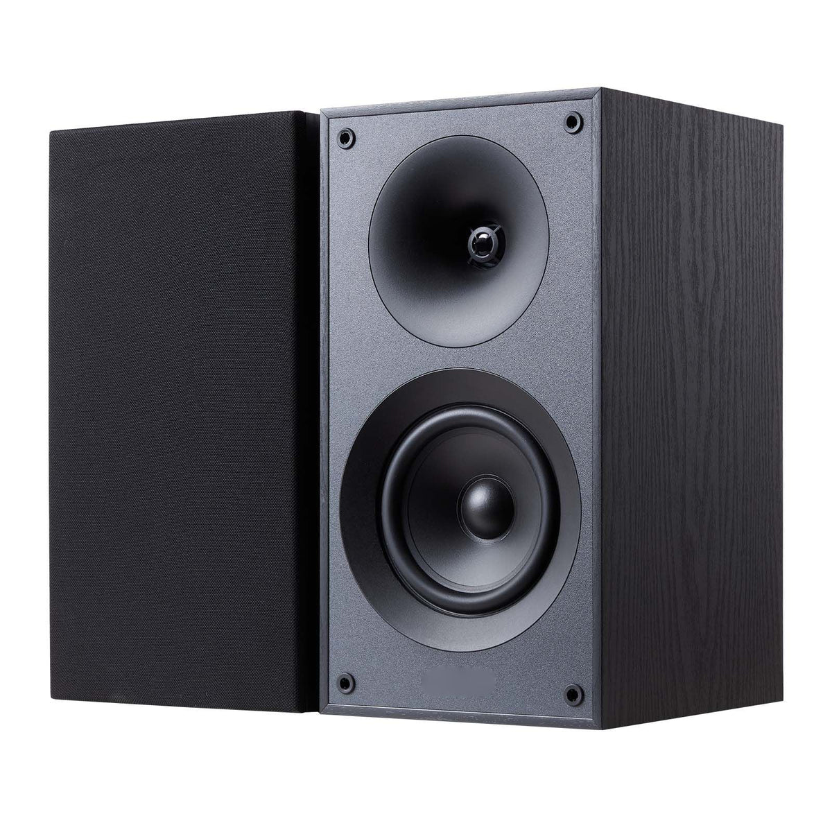 Passive Bookshelf Speaker, 300W, Book Shelf Stereo Speakers with 5.25-Inch Woofer and 1-Inch Tweeter, Detachable Grille, 65Hz-20KHz Frequency Response, Wooden Enclosure (1 Pair)
