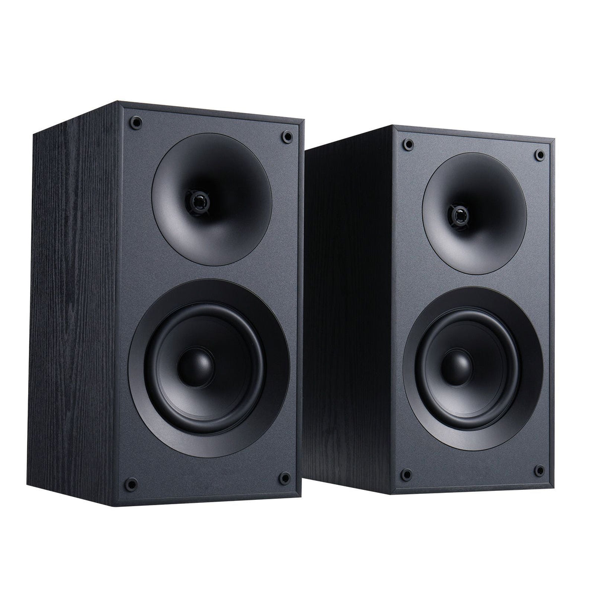 Passive Bookshelf Speaker, 300W, Book Shelf Stereo Speakers with 5.25-Inch Woofer and 1-Inch Tweeter, Detachable Grille, 65Hz-20KHz Frequency Response, Wooden Enclosure (1 Pair)