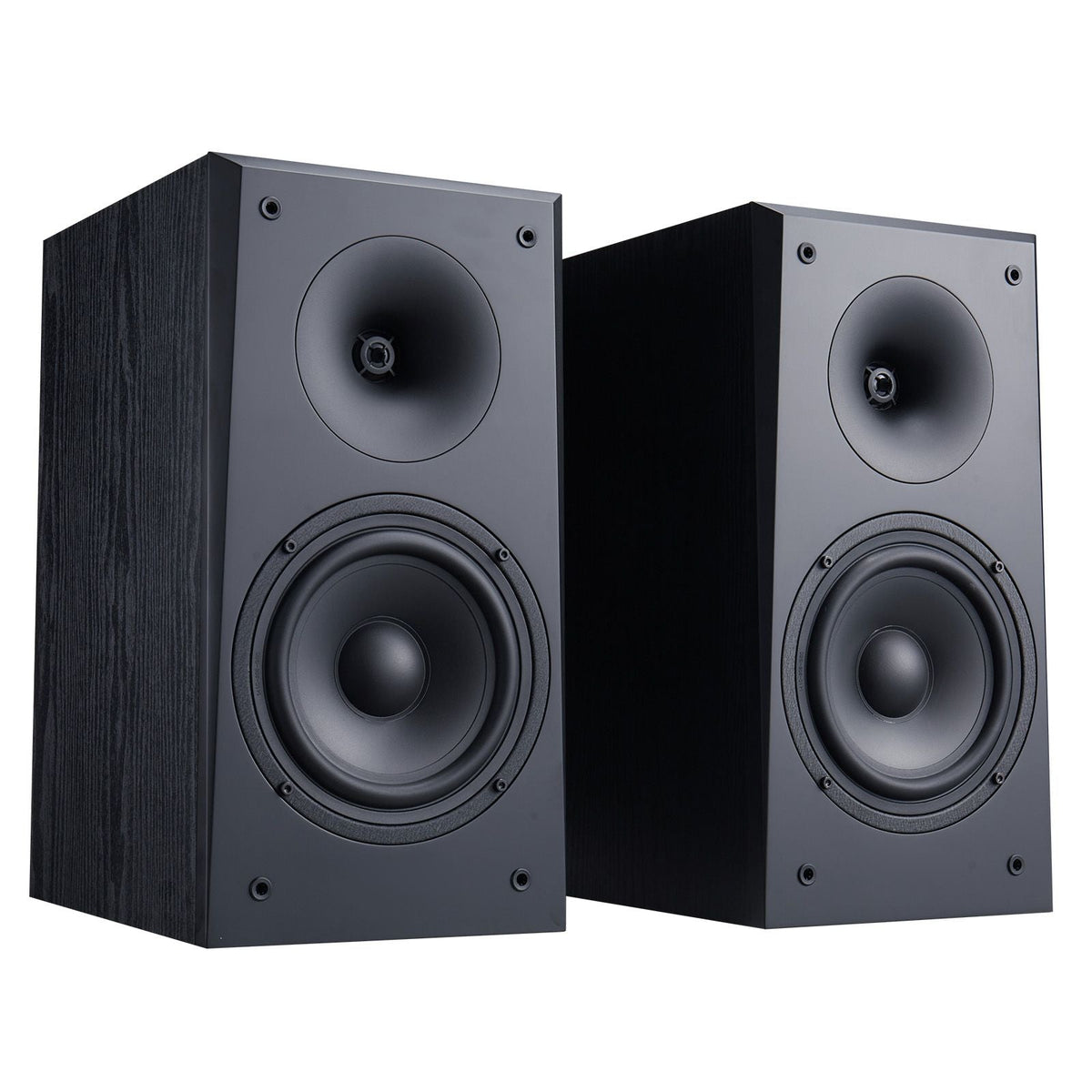 Passive Bookshelf Speaker, 300W, Book Shelf Stereo Speakers with 6.5-Inch Woofer and 1-Inch Tweeter, Detachable Grille, 55Hz-20KHz Frequency Response, Wooden Enclosure, for Home Theater (1 Pair)