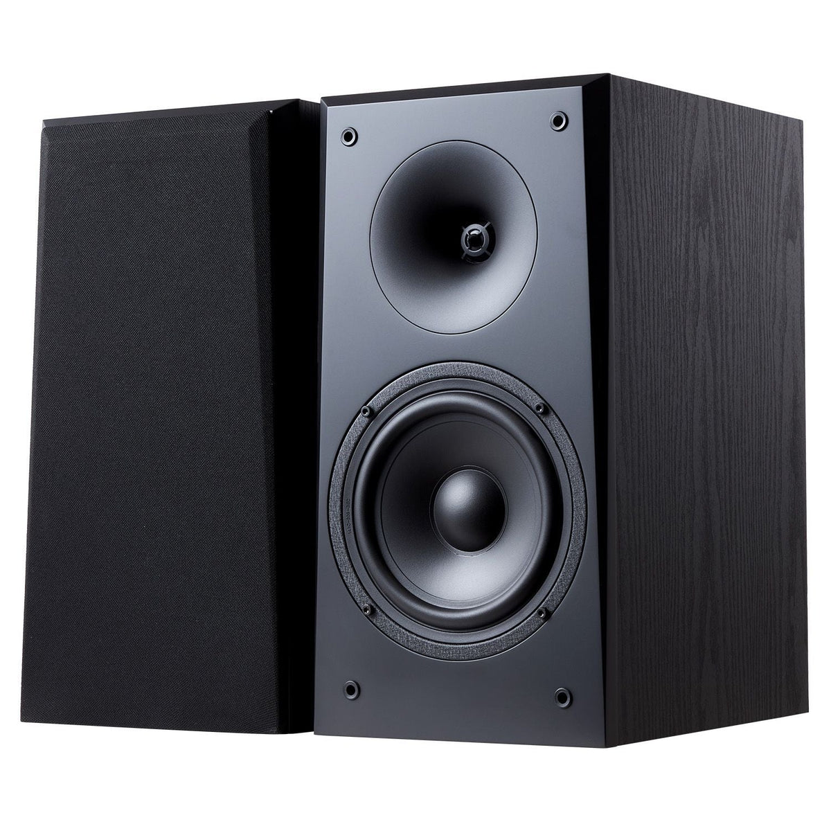 Passive Bookshelf Speaker, 300W, Book Shelf Stereo Speakers with 6.5-Inch Woofer and 1-Inch Tweeter, Detachable Grille, 55Hz-20KHz Frequency Response, Wooden Enclosure, for Home Theater (1 Pair)