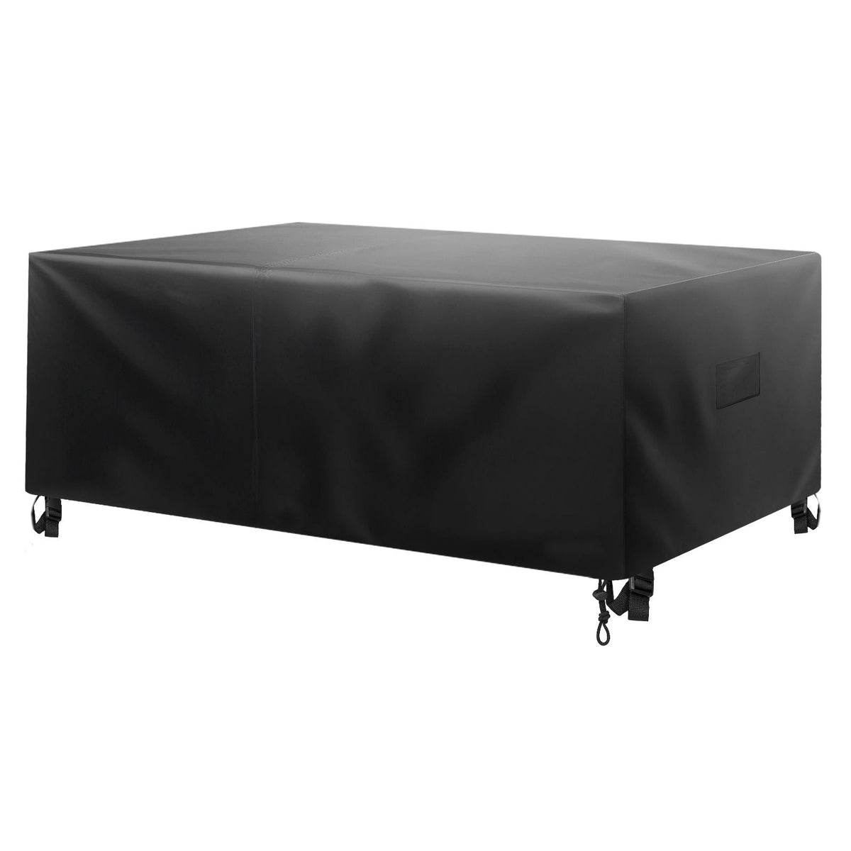Patio Furniture Cover, 420D Heavy Duty Waterproof Outdoor Dining Table and Chairs Cover, Large Rectangular Patio Table Covers with Air Vent for All Weather, 130L x 84W x 28H inch, Black
