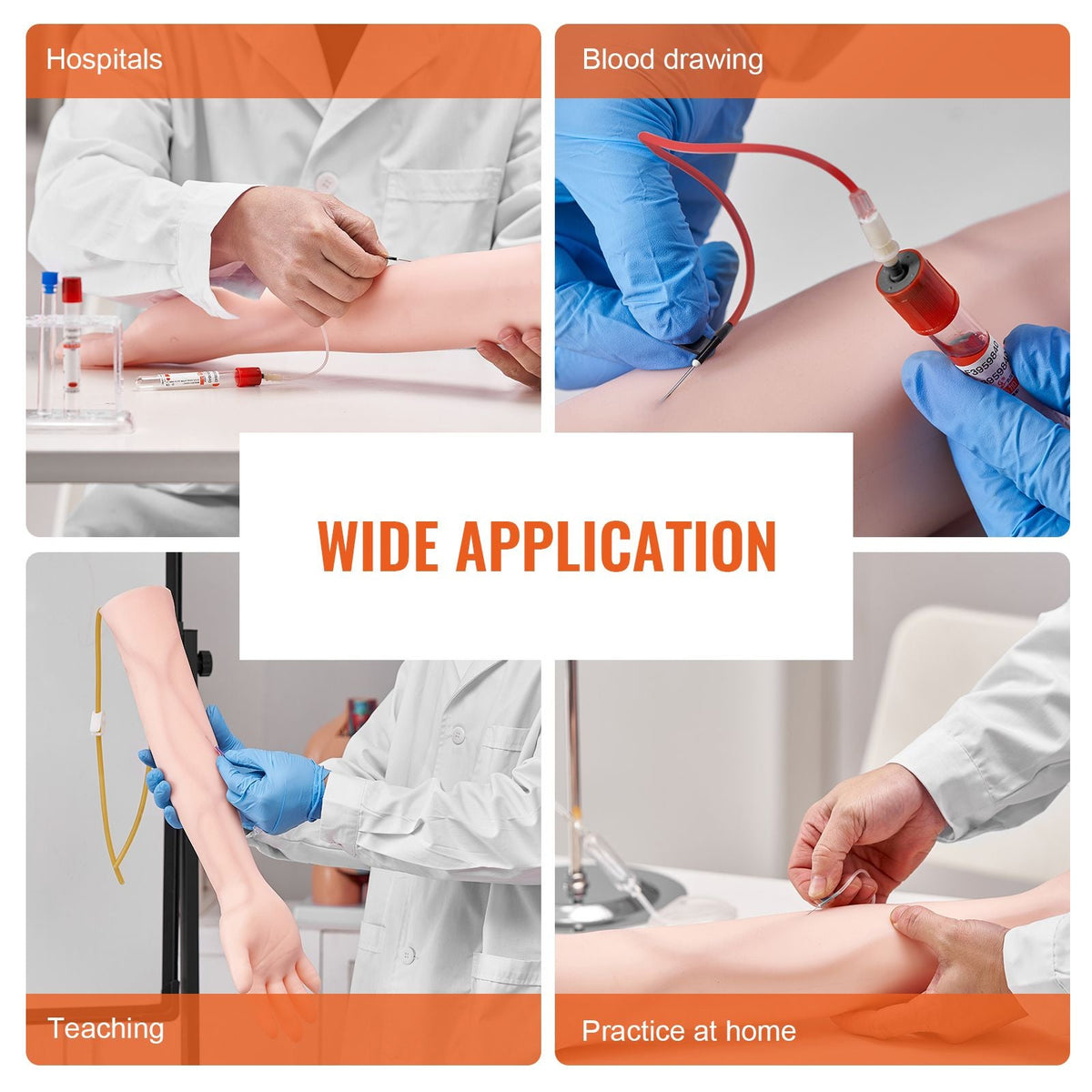 Phlebotomy Practice Kit, IV Venipuncture Intravenous Training Kit, High Simulation IV Practice Arm Kit with Carrying Bag, Practice and Perfect IV Skills, for Students Nurses and Professionals