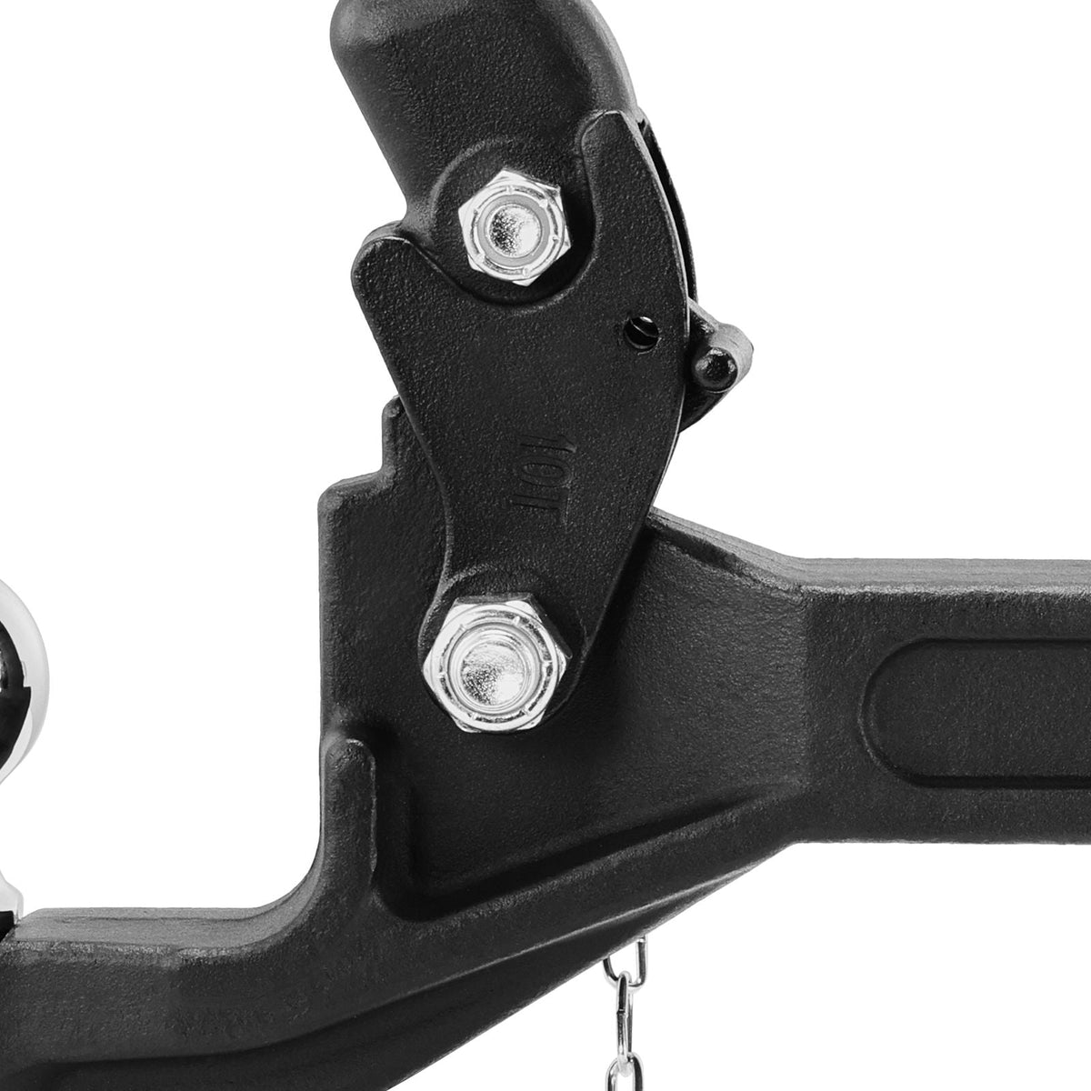 Pintle Hook, 16000 lbs Towing Capacity, Pintle Hook Hitch for 2-inch Hitch Hook Military Receiver, Combination 2-inch Hitch Ball, Fits 2.5 to 3-inch Lunette Ring, Black Powder Coat, for Trailers