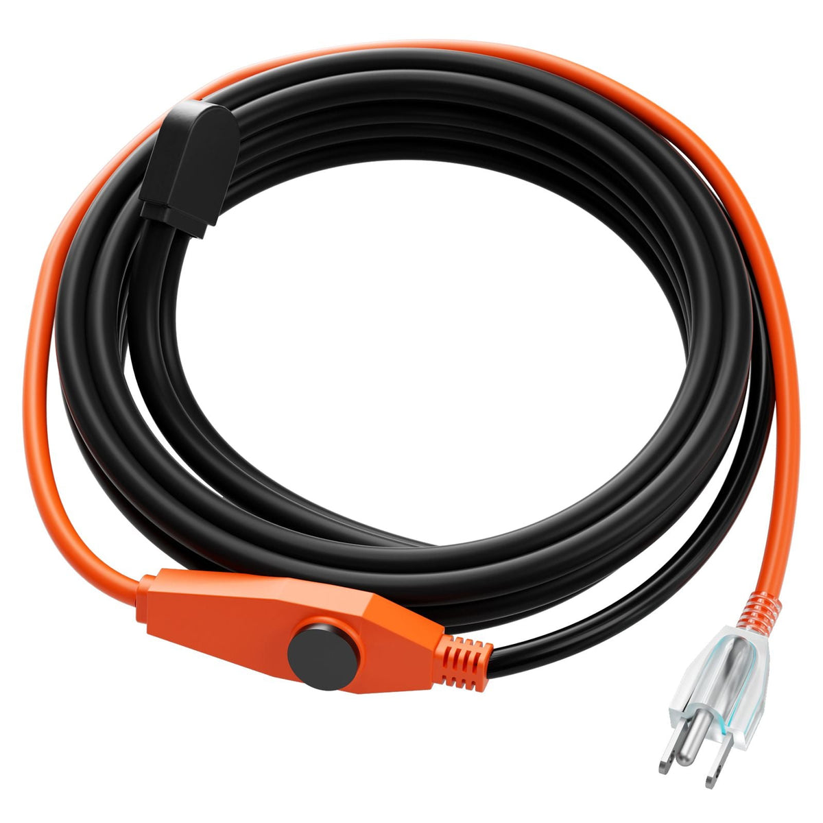 Pipe Heating Cable, 9FT 7W/FT Heat Tape for Pipes with Built-in Thermostat, Water Pipe Heat Cable Protects PVC Hose, Metal and Plastic Pipe from Freezing