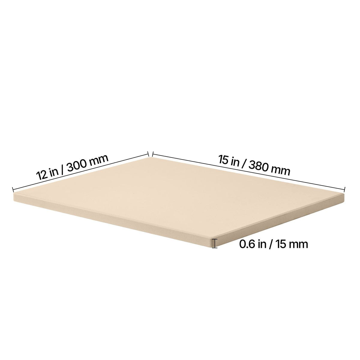 Pizza Stone, 15 x 12 in Rectangular Cordierite Pizza Stone, Extra Large Baking-Stone with Scraper, 0.6 in Thick Heat-Resistant Cordierite, for Kitchen Oven, Baking Bread & Pizzas, BBQ Grilling