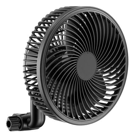 Plant Fan, Grow Tent Clip On Fan Rechargeable, USB Port with 9 Speeds & Circulation Mode, Smart Control, Powerful Oscillating, Long Runtime for Hydroponics Circulation Cooling, Black, 2 Pack
