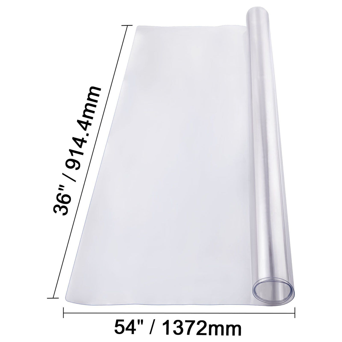 Plastic Table Cover, 36 x 54 Inch 1.5 mm Thick Clear Table Protector, Rectangle PVC Desk Mat, Waterproof & Easy Cleaning Desk Pad Tablecloth, for Office Dresser Dining Room Table Night Stand