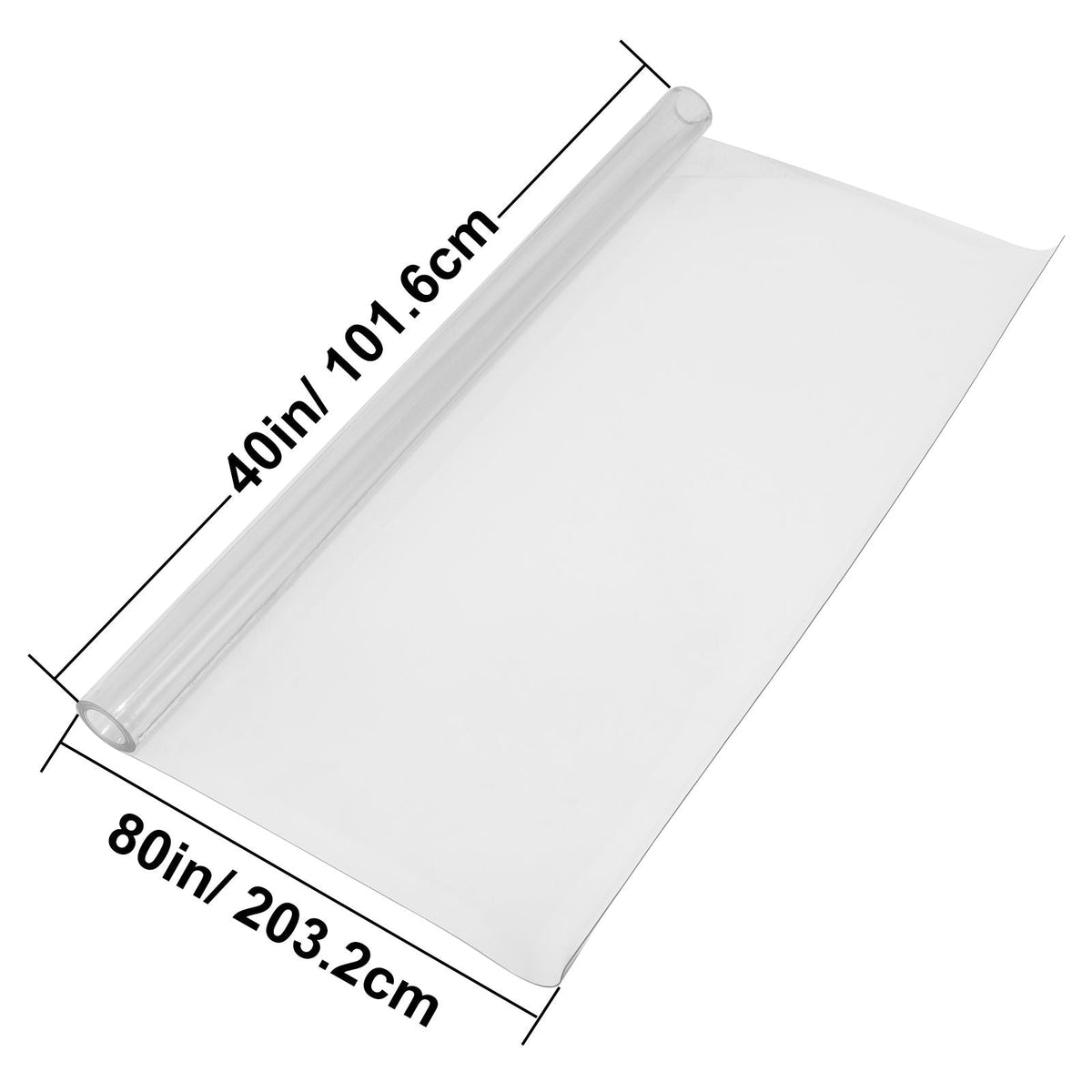 Plastic Table Cover 40 x 80 Inch, 1.5 mm Thick Clear Table Protector, Rectangle Clear Desk Mat, Waterproof & Easy Cleaning for Office Dresser Night Stand