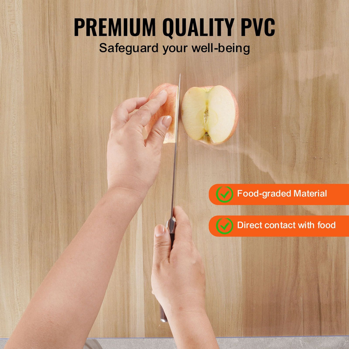 Plastic Table Cover, 40 x 80 Inch 2.0 mm Thick Clear Table Protector, Rectangle PVC Desk Mat, Waterproof & Easy Cleaning Desk Pad Tablecloth, for Office Dresser Dining Room Table Night Stand