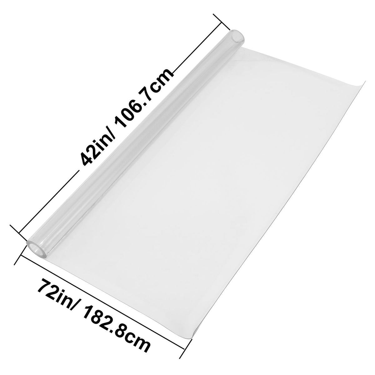 Plastic Table Cover 42 x 72 Inch, 1.5 mm Thick Clear Table Protector, Rectangle Clear Desk Mat, Waterproof & Easy Cleaning for Office Dresser Night Stand