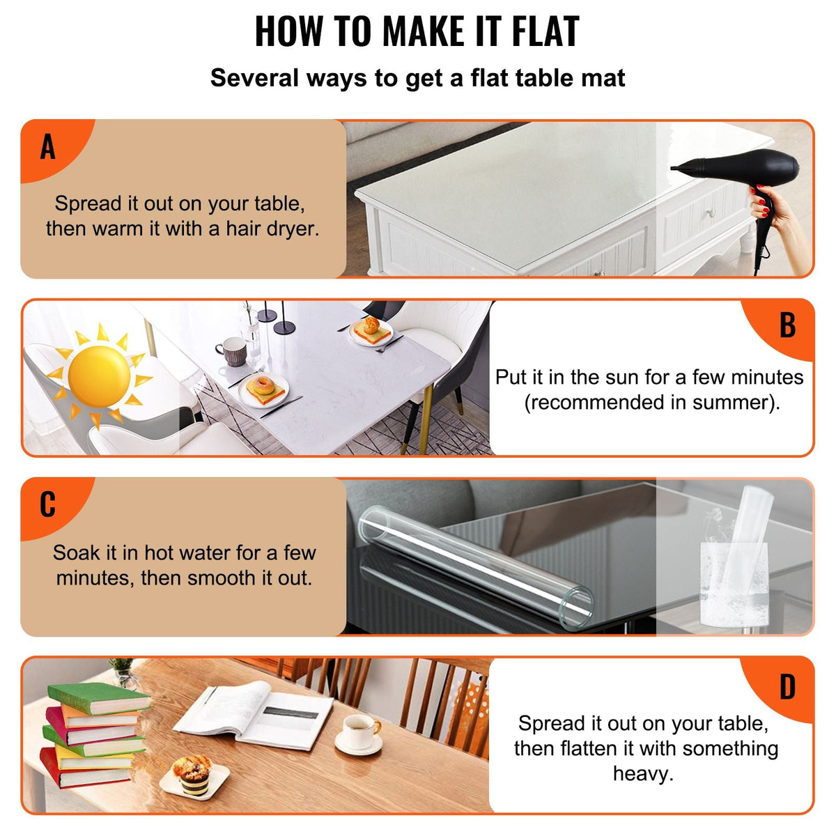 Plastic Table Cover, 42"x80"x0.08", Transparent PVC Table Protector, Rectangle Clear Desk Mat, Water Oil Proof Table Cover for Dining Table Coffer Table Kitchen Worktable Dresser Cabinet, etc.